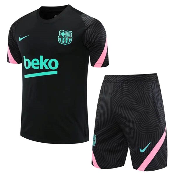 Entrenamiento Barcelona Conjunto Completo 2020 2021 Negro Verde